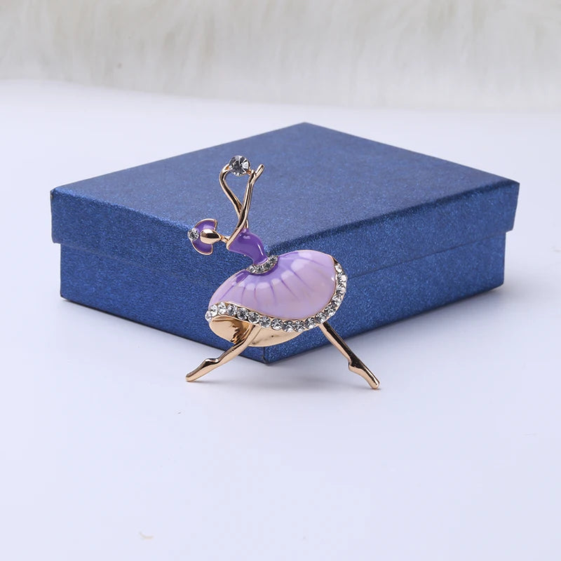 Moda strass dança menina broches para mulheres esmalte personagem pino evento festa presente mochila decoração roupas acessórios
