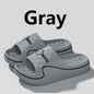 Chinelo Feminino e Masculino Antiderrapante de Urso Fofo para Verão, Sandália Casual de Desenho Animado Macia para Uso Interno e Externo, Calçado de Casal para Banheiro
