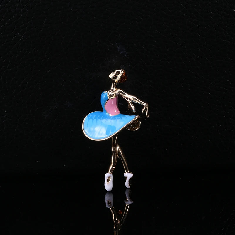 Moda strass dança menina broches para mulheres esmalte personagem pino evento festa presente mochila decoração roupas acessórios