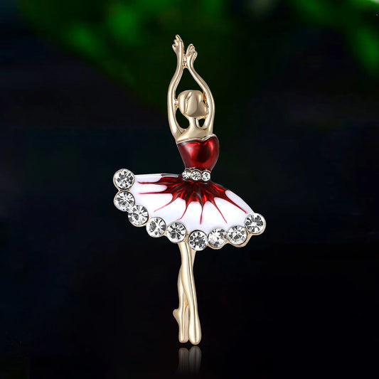 Moda strass dança menina broches para mulheres esmalte personagem pino evento festa presente mochila decoração roupas acessórios