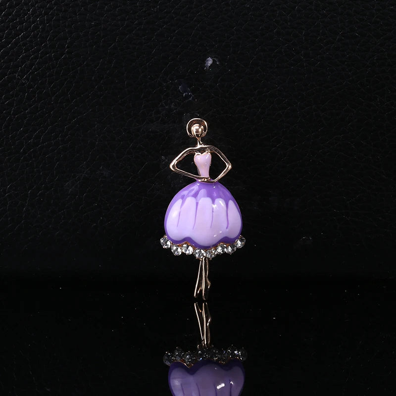 Moda strass dança menina broches para mulheres esmalte personagem pino evento festa presente mochila decoração roupas acessórios