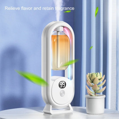 Difusor automático inteligente sem fio que transforma qualquer ambiente em um espaço aromático sofisticado. Tecnologia de spray 360° cobre até 60 m² sem pontos cegos, eliminando odores e refrescando o ar com eficiência.