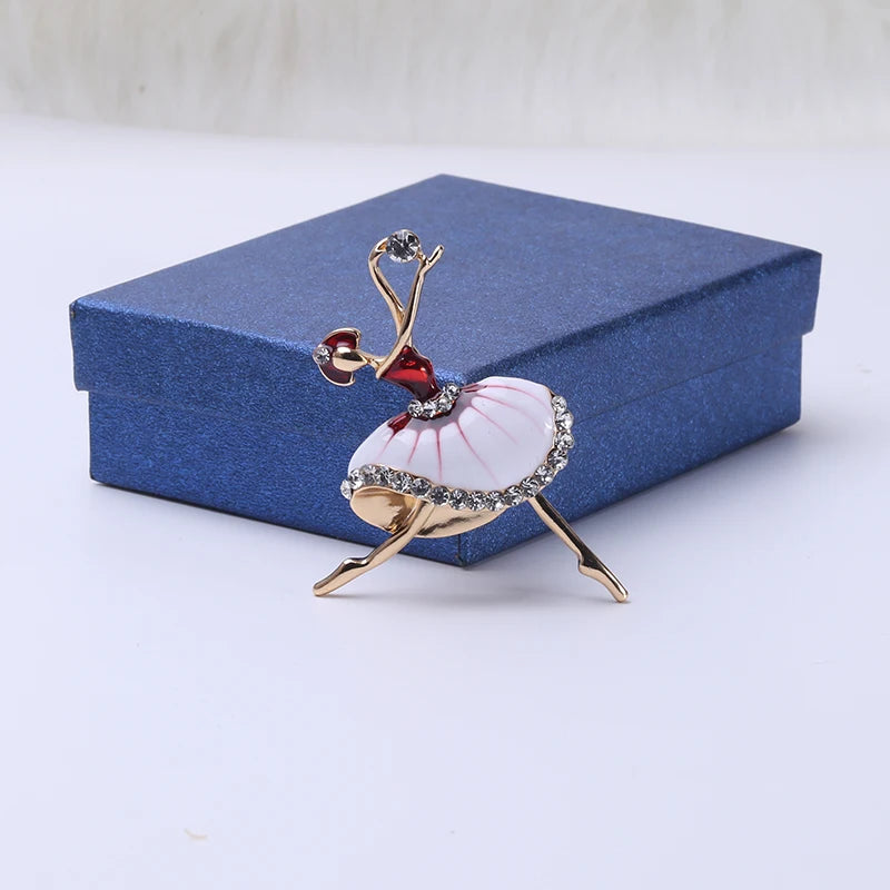 Moda strass dança menina broches para mulheres esmalte personagem pino evento festa presente mochila decoração roupas acessórios