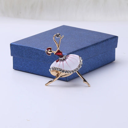 Moda strass dança menina broches para mulheres esmalte personagem pino evento festa presente mochila decoração roupas acessórios