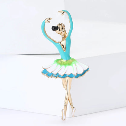 Moda strass dança menina broches para mulheres esmalte personagem pino evento festa presente mochila decoração roupas acessórios
