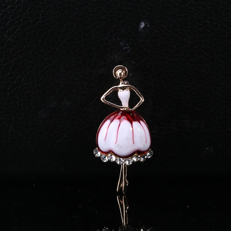 Moda strass dança menina broches para mulheres esmalte personagem pino evento festa presente mochila decoração roupas acessórios
