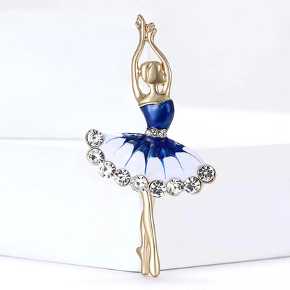 Moda strass dança menina broches para mulheres esmalte personagem pino evento festa presente mochila decoração roupas acessórios