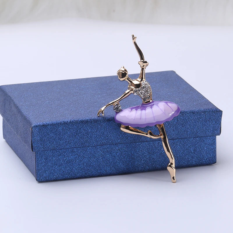 Moda strass dança menina broches para mulheres esmalte personagem pino evento festa presente mochila decoração roupas acessórios