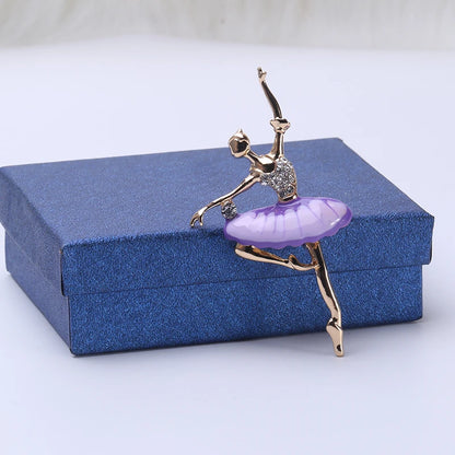 Moda strass dança menina broches para mulheres esmalte personagem pino evento festa presente mochila decoração roupas acessórios